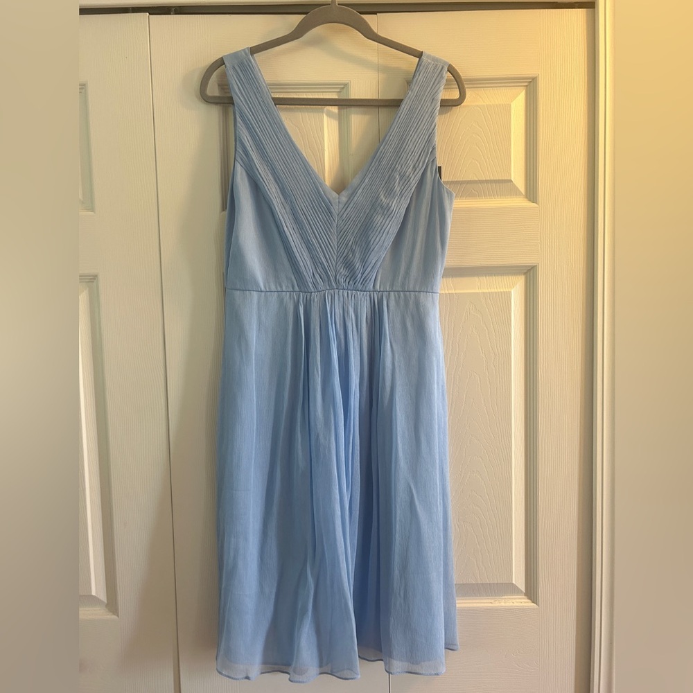 J. CREW LOUISA Women's Size 8 Blue Silk Chiffon Dress NWT J Crew Wedding/party